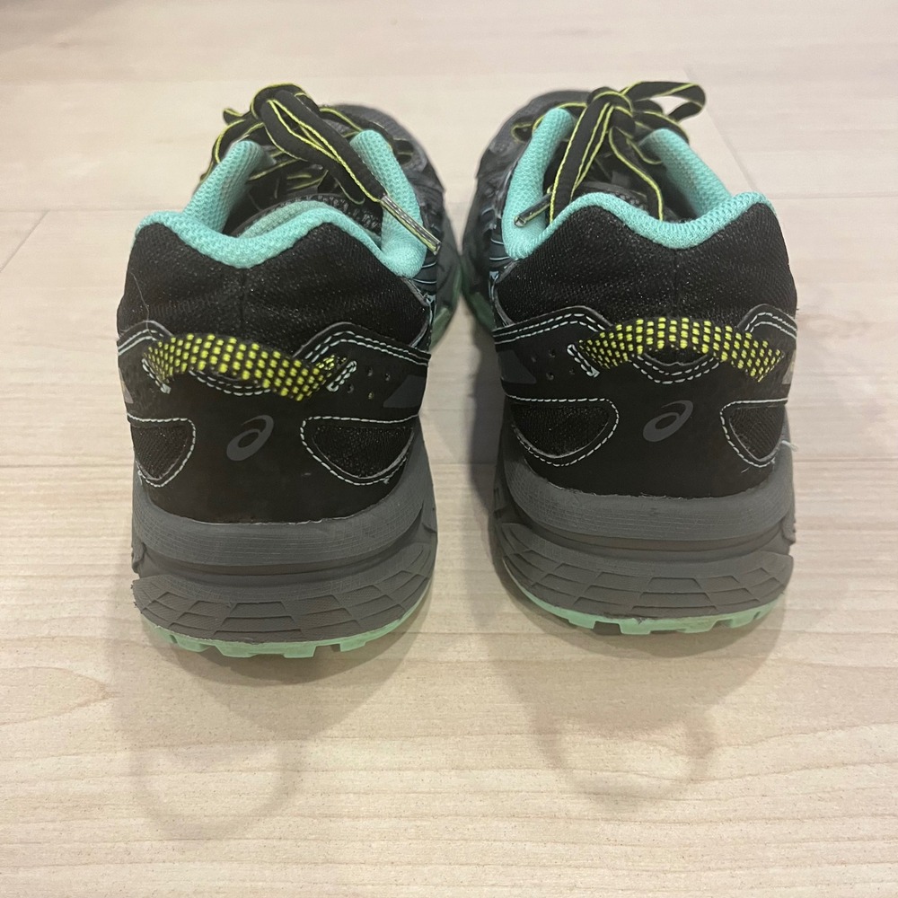 ASICS GEL-Venture 6 trail running shoes‎ in black/carbon/neon lime Size 8 T7G6N - Picture 4 of 7